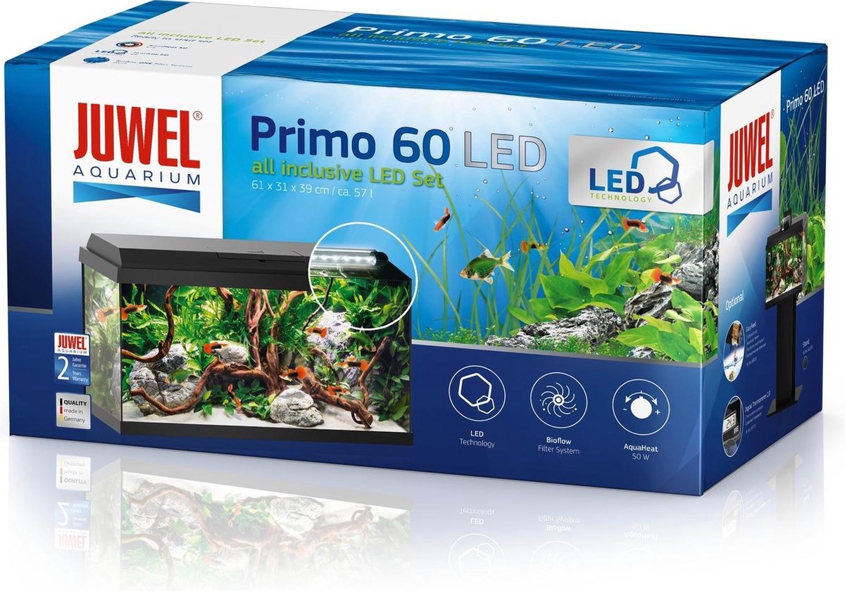 Juwel Aquarium Primo 60 - Aquaria - 61x31x37 cm Ca. 60 L - Zwart