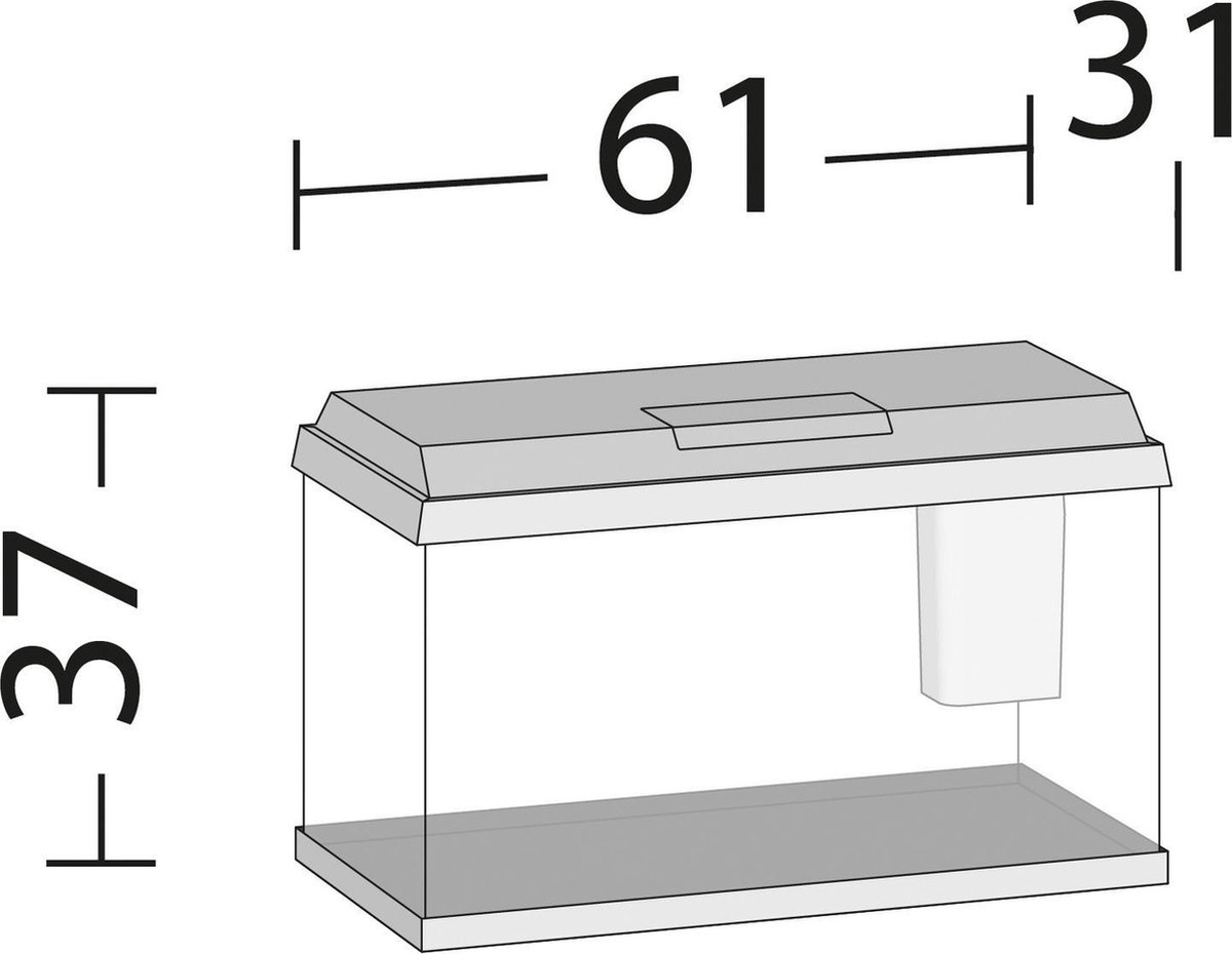 Juwel Aquarium Primo 60 - Aquaria - 61x31x37 cm Ca. 60 L - Zwart