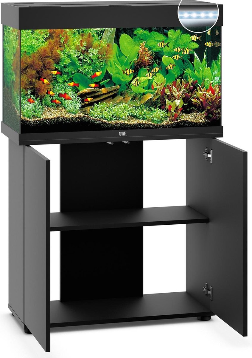 Juwel Kast Rio 125 Sbx 81x36x73 cm - Aquariummeubel - - Zwart