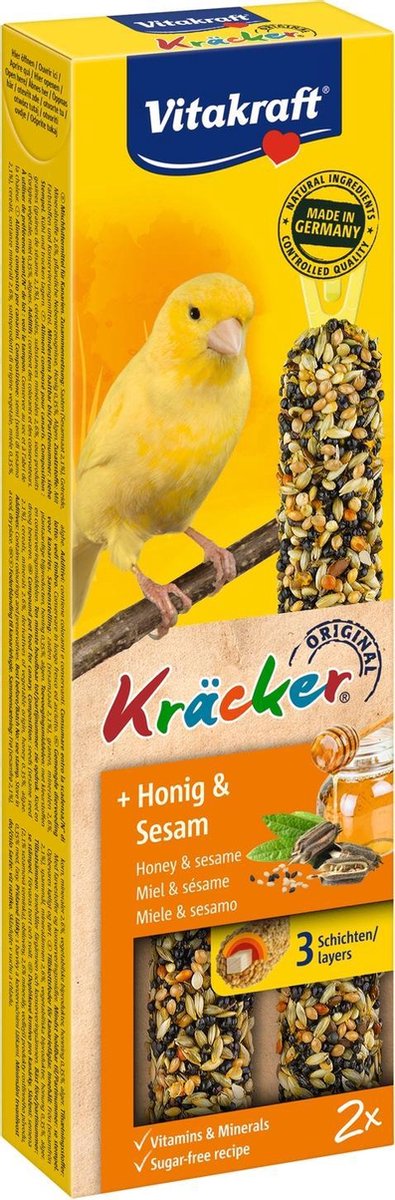 Vitakraft Kanarie Kracker 2 stuks - Vogelsnack - Honing