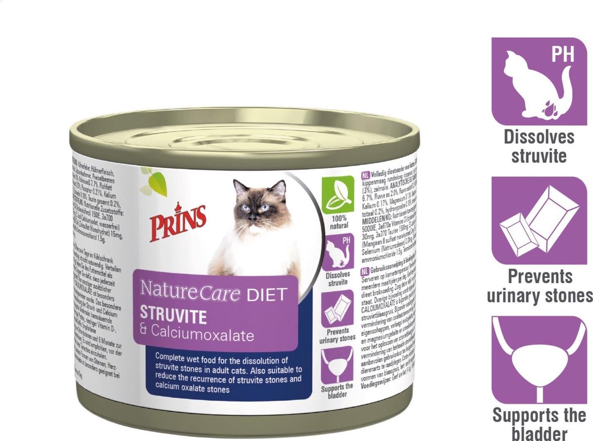 Prins Naturecare Diet Cat Struvite - Kattenvoer - 200 g