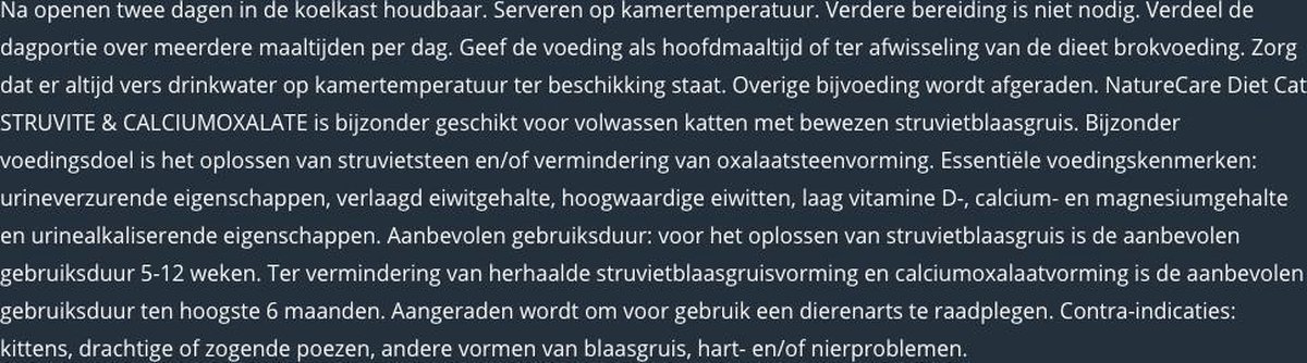 Prins Naturecare Diet Cat Struvite - Kattenvoer - 200 g