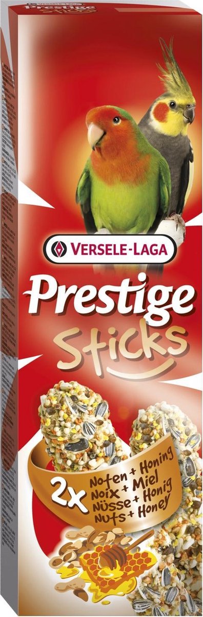 Versele-Laga Prestige Sticks Gropar Noten&Honing - Vogelsnack - 2x70 g