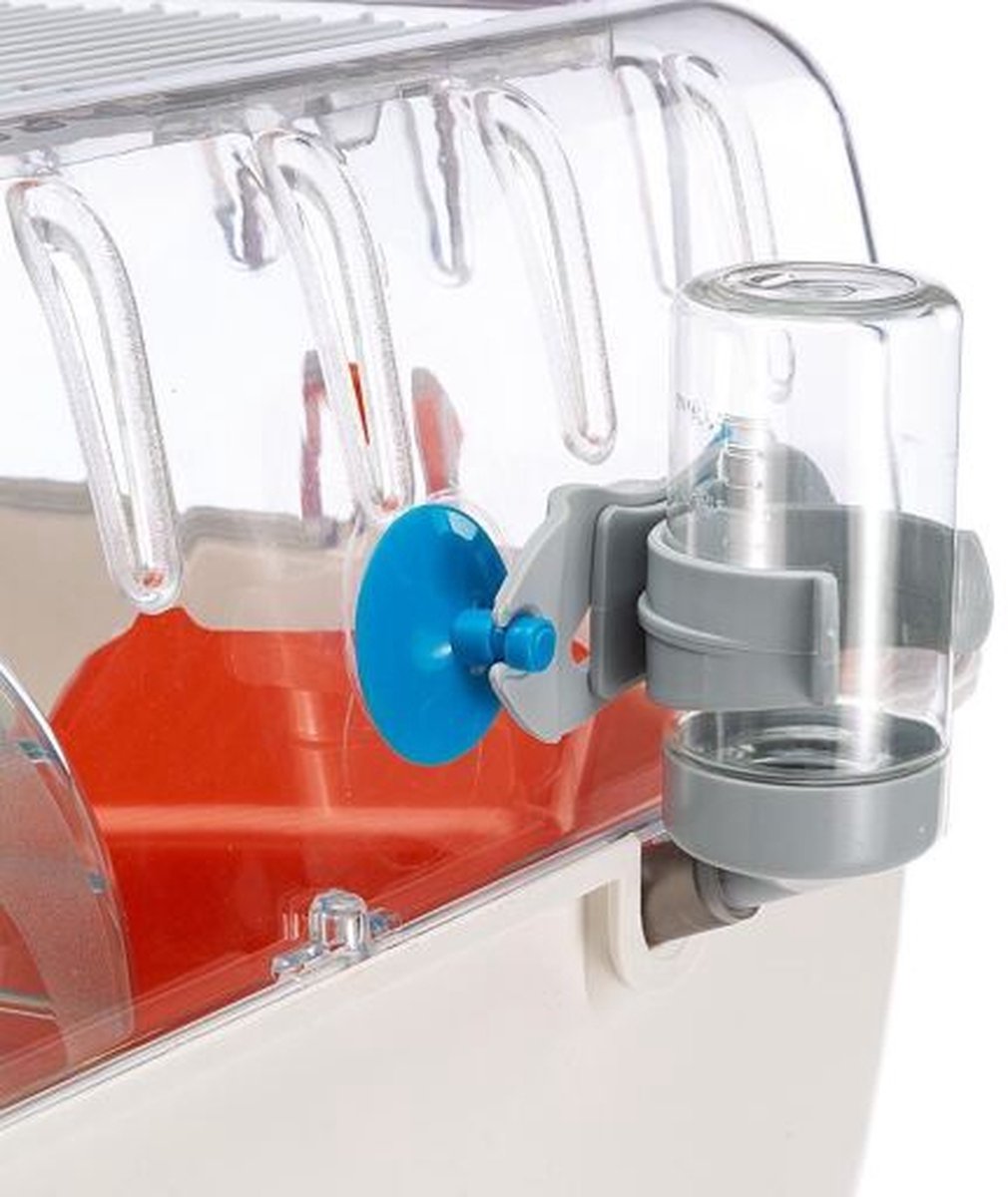 Ferplast Hamsterkooi Combi 1 - Dierenverblijf - 40.5x29.5x22.5 cm Wit - Oranje