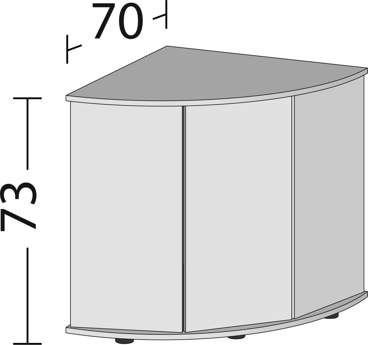 Juwel Kast Trigon 190 Sbx 98.5x70x73 cm - Aquariummeubel - Licht Hout