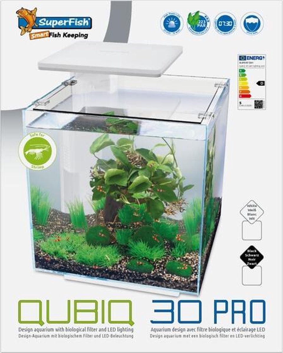 Superfish Qubiq 30 Pro 32x32x42.5 cm - Aquaria - - Zwart