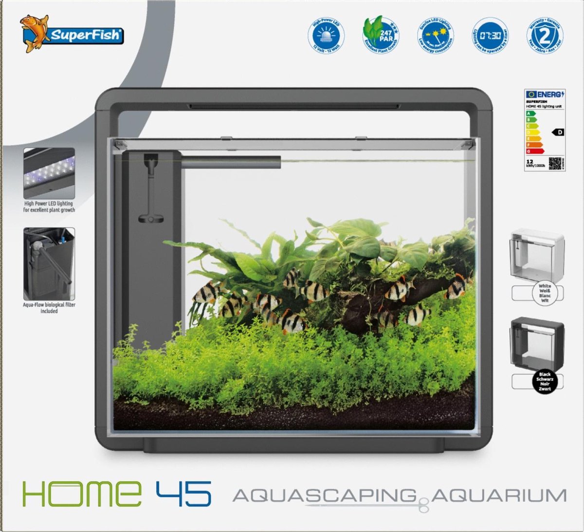 Superfish Home 45 Aquarium 46.5x25x42.5 cm - Aquaria - - Wit