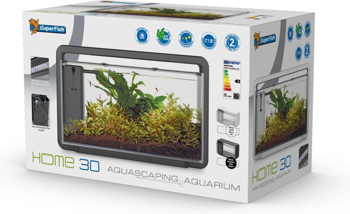 Superfish Home 30 Aquarium 46.5x25x28.5 cm - Aquaria - - Wit
