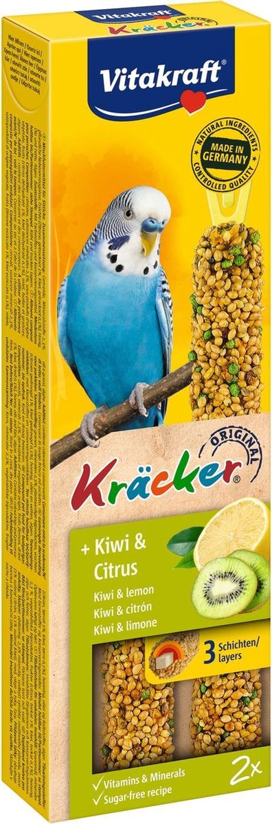 Vitakraft Parkiet Kracker 2 stuks - Vogelsnack - Kiwi