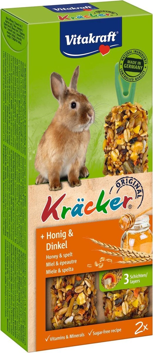 Vitakraft Konijn Kracker - Konijnensnack - Honing