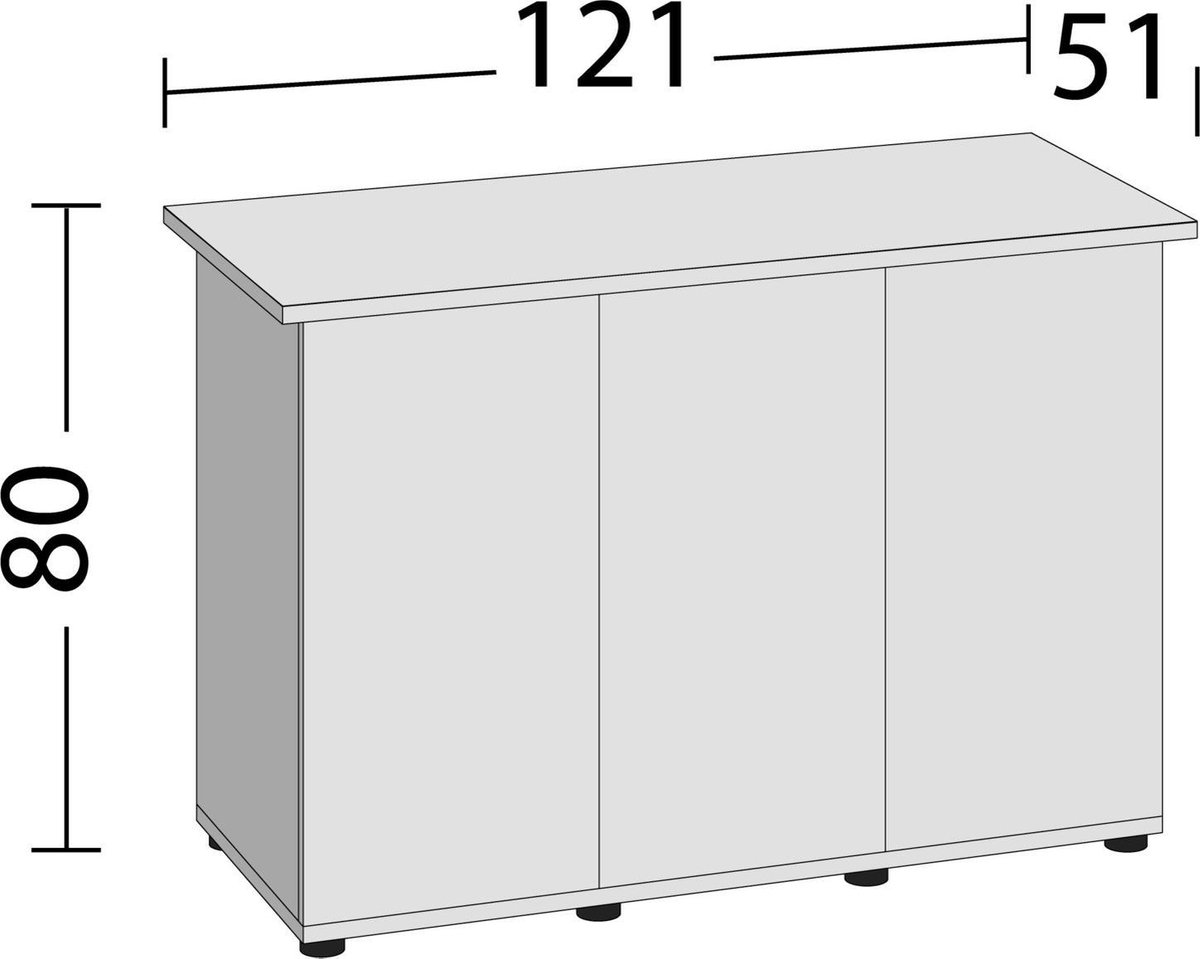 Juwel Kast Rio 350 Sbx 121x51x80 cm - Aquariummeubel - - Zwart