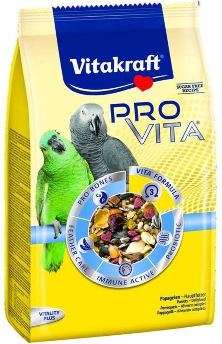 Vitakraft Pro Vita Papegaai - Vogelvoer - 750 g