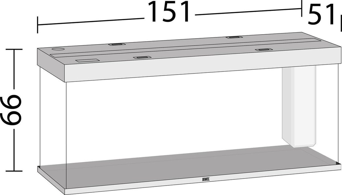 Juwel Aquarium Rio 450 Led 151x51x66 cm - Aquaria - Ca. 450 L - Zwart