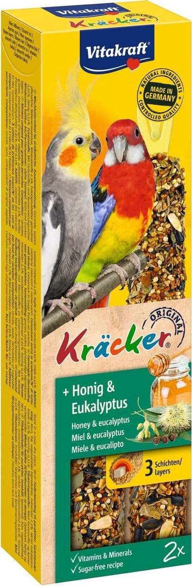 Vitakraft Valkparkiet Kracker 2 stuks - Vogelsnack - Honing