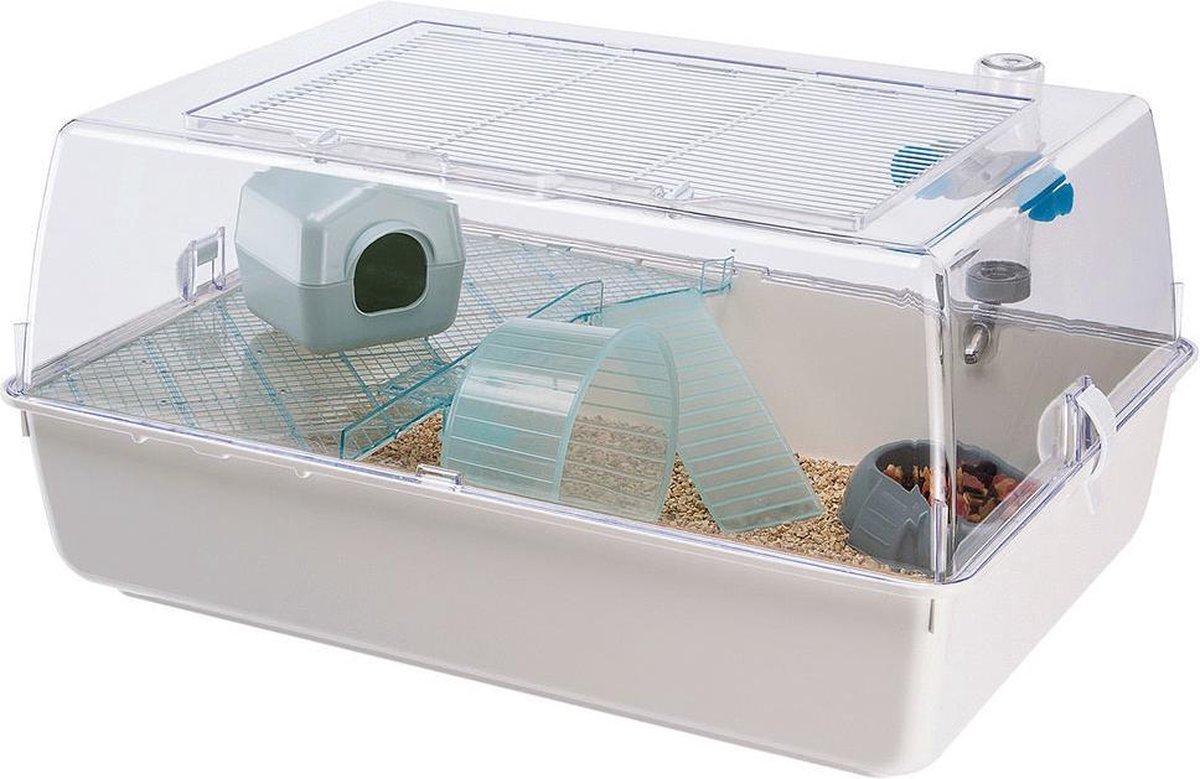 Ferplast Hamsterkooi Mini Duna Kompleet - Dierenverblijf - 55x39x27 cm Assorti - Groen