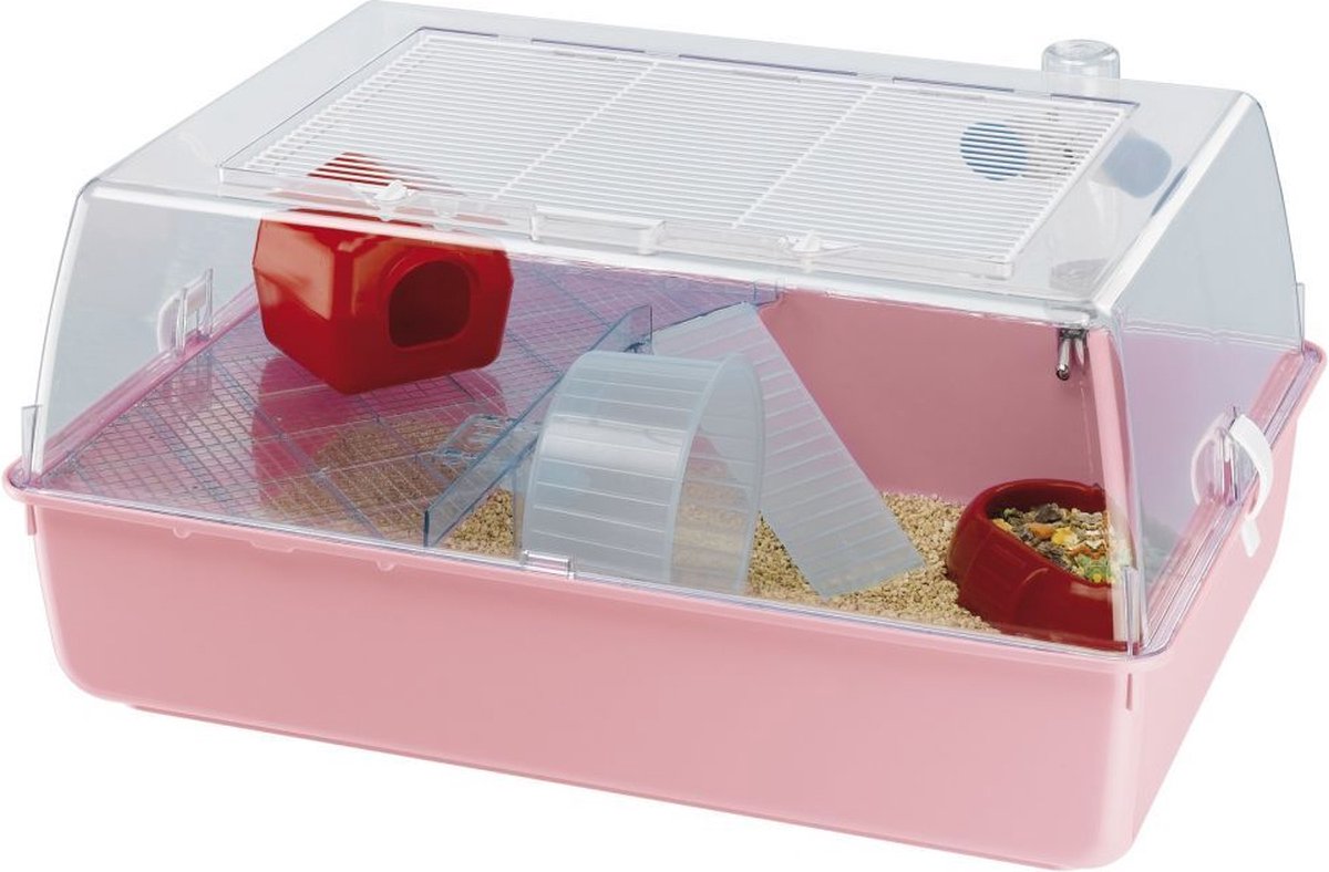 Ferplast Hamsterkooi Mini Duna Kompleet - Dierenverblijf - 55x39x27 cm Assorti - Groen
