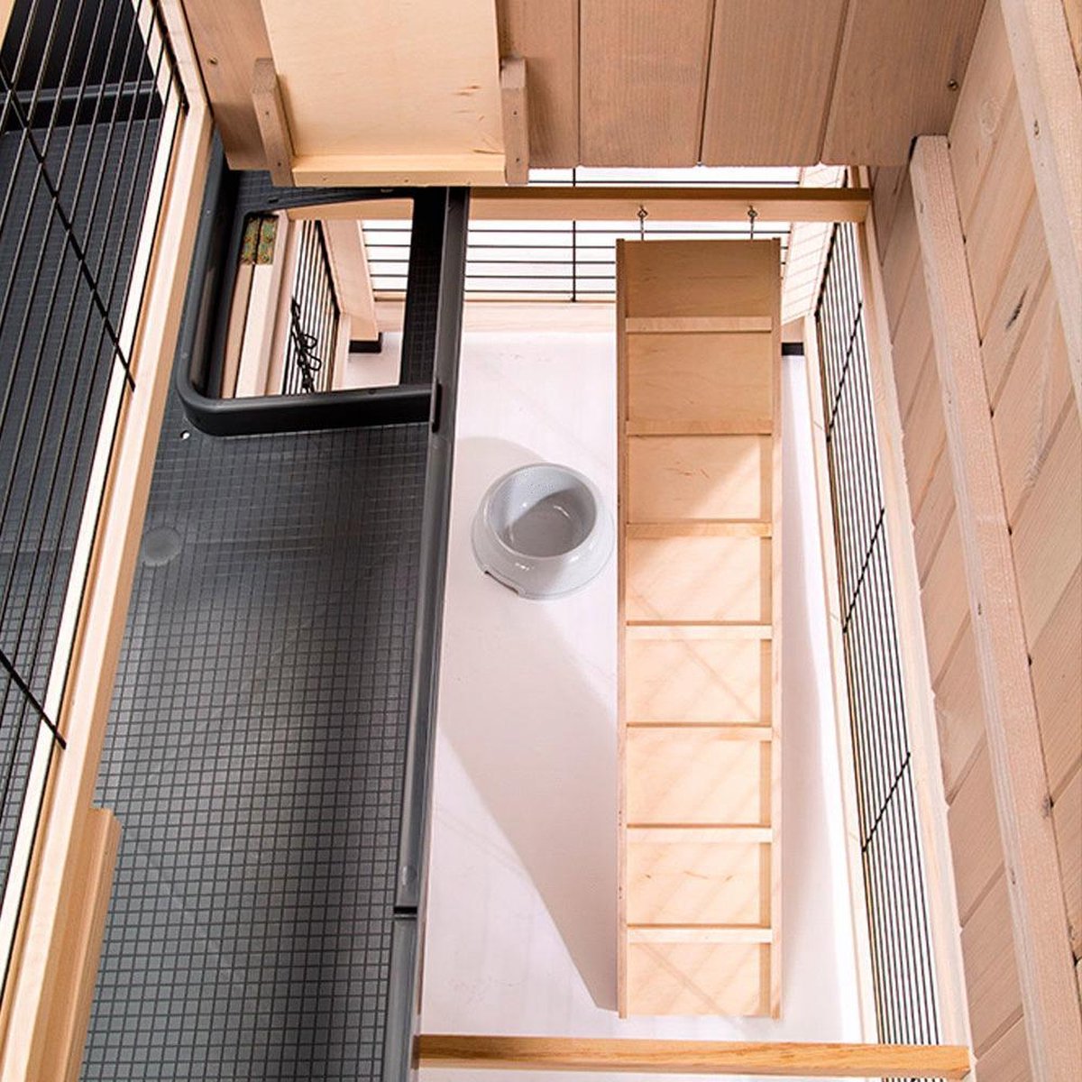 Ferplast Konijnenhok Ranch 120 Plus - Dierenverblijf - 117x69x101 cm 120 - Grijs