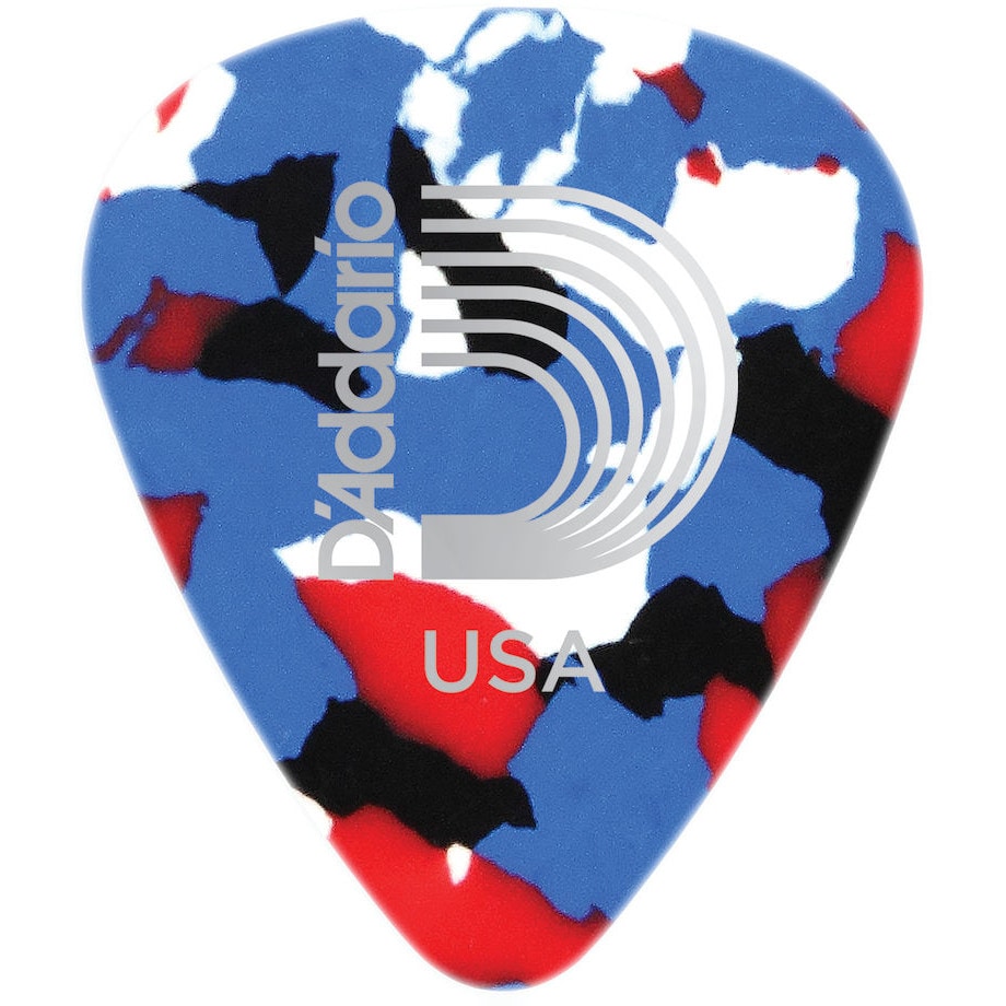 D'Addario 1CMC2-10 Multi-color celluloid plectra 10 pack light