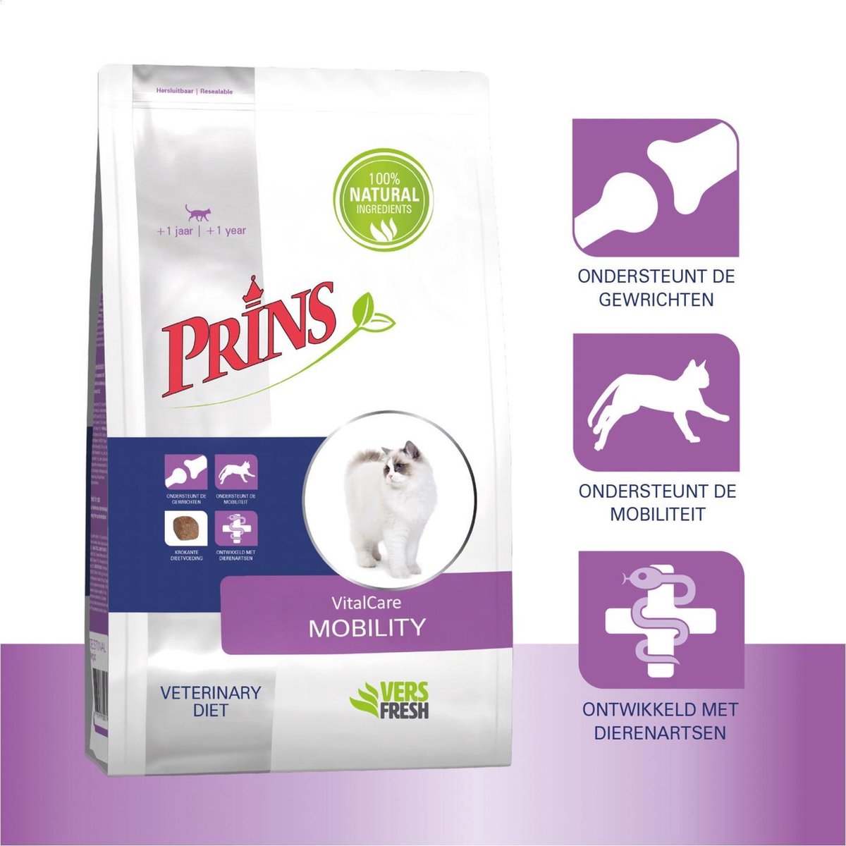 Prins Vitalcare Diet Mobility Gevogelte - Kattenvoer - 1.5 kg