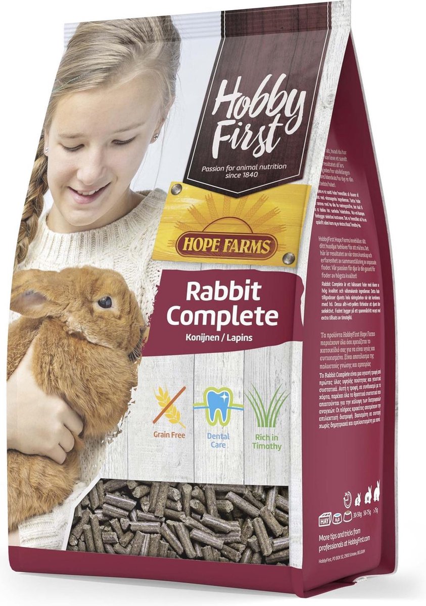 Hobbyfirst Hope Farms Rabbit Complete - Konijnenvoer - 3 kg