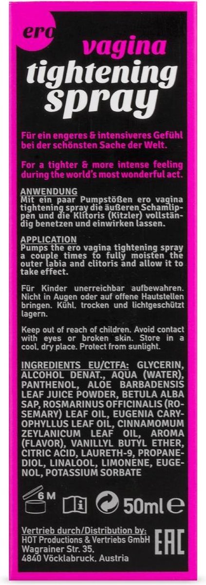 Vagina verstrakkende spray 50 ml