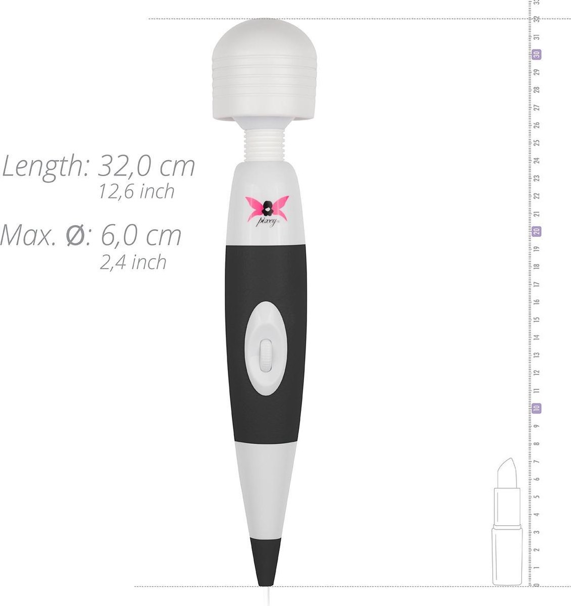 Pixey Wand Vibrator - - Zwart