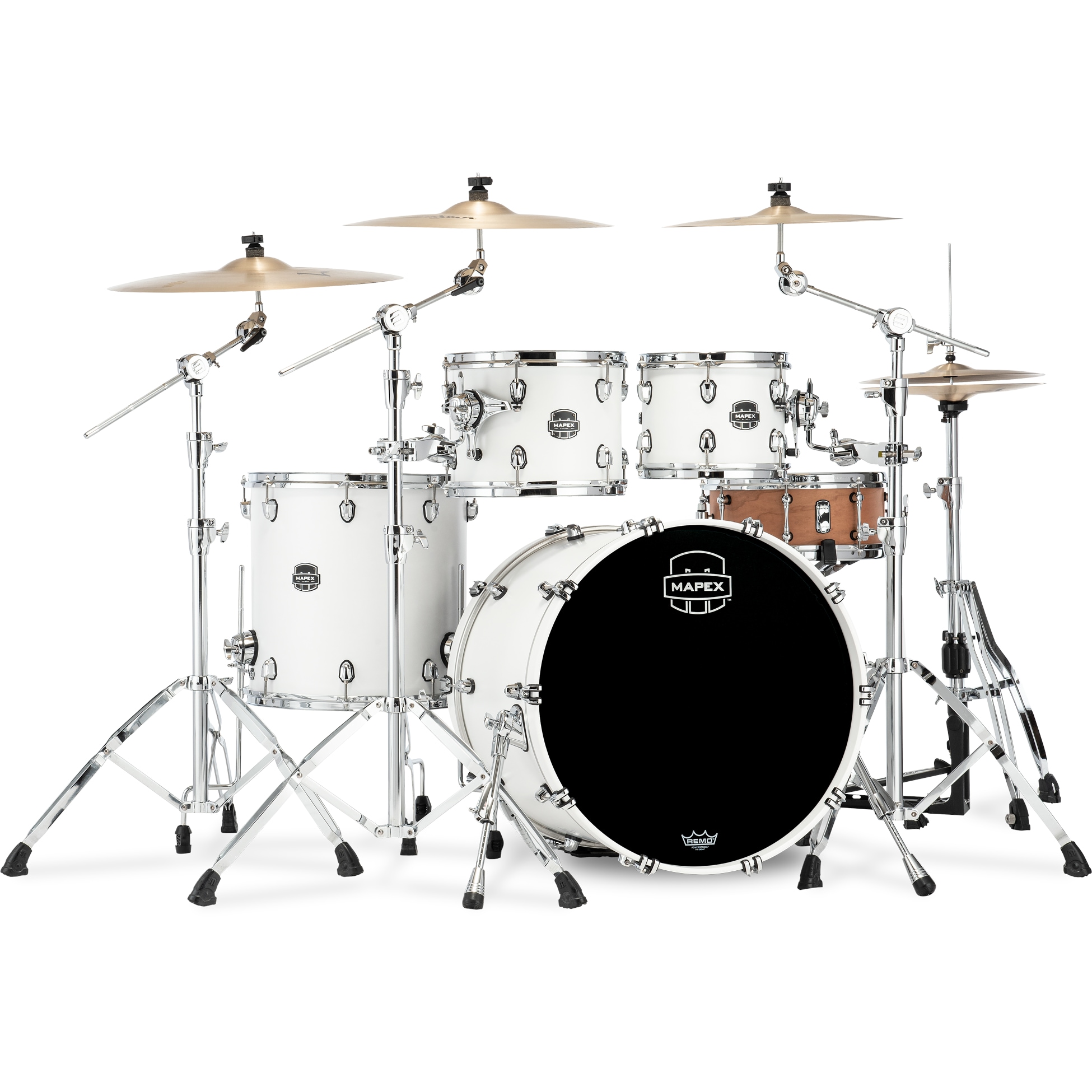 Mapex Saturn SR529XRM Satin White 4-delige rock shellset