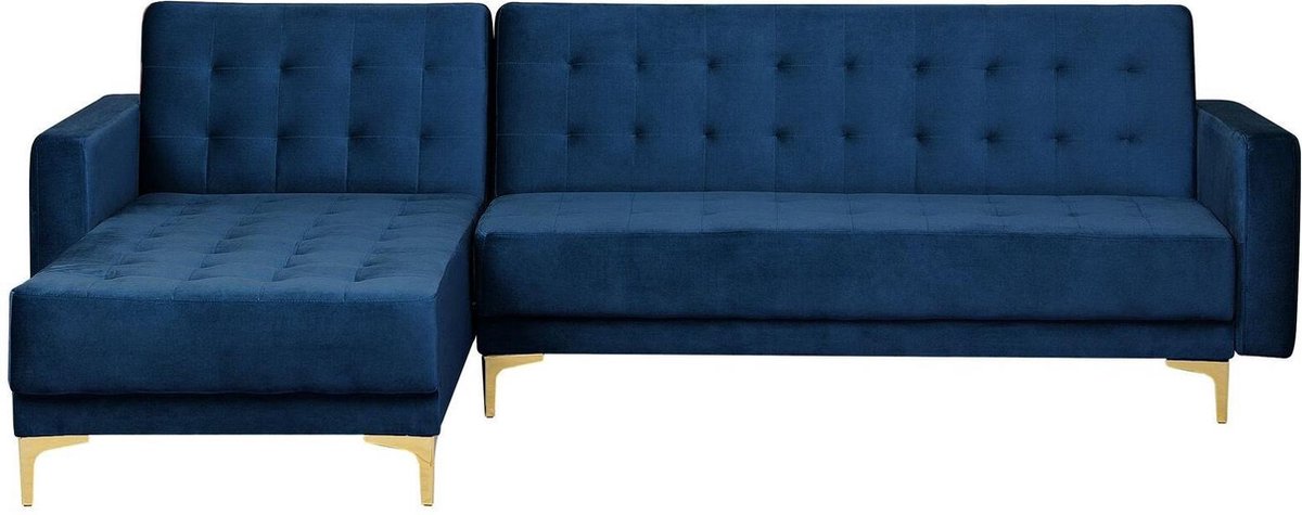 Beliani Aberdeen Slaapbank Fluweel 267x168x83 - Blauw