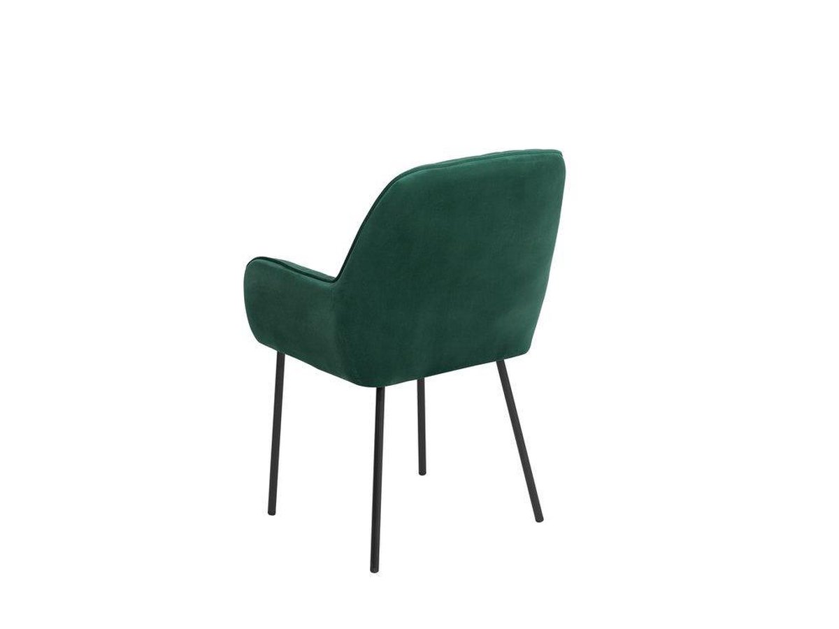 Beliani Wellston Eetkamerstoel Set Van 2 Fluweel 42 X 50 Cm - Groen