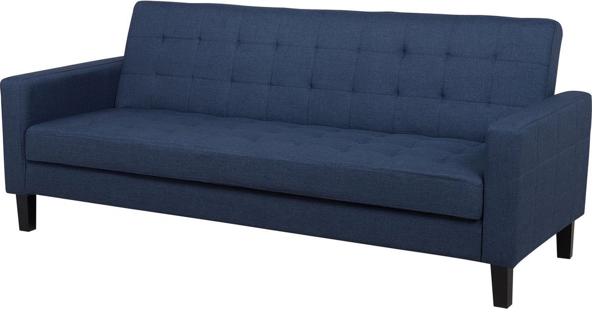 Beliani Vehkoo Slaapbank Polyester 200x108x86 - Blauw