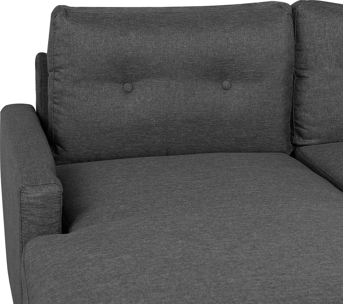 Beliani Flakk Slaapbank Licht Houtkleur Polyester 232x147x90 - Grijs