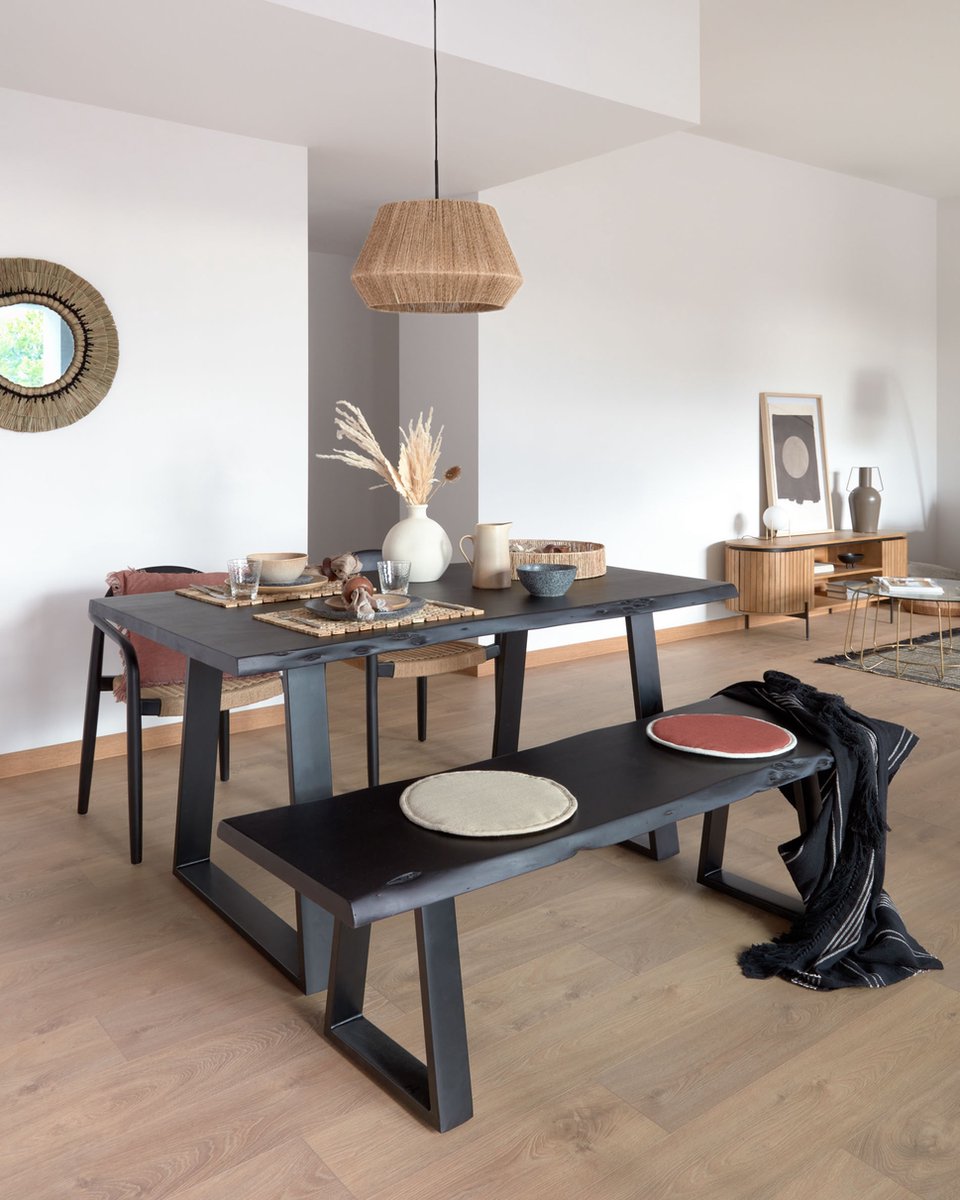Kave Home Nina Eetkamerstoel -/Beige - Zwart