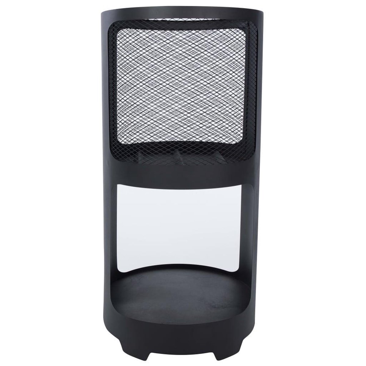 Redfire Buffalo Vuurschaal met Houtopslag - Zwart