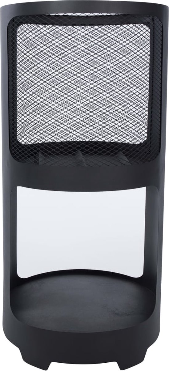 Redfire Buffalo Vuurschaal met Houtopslag - Zwart