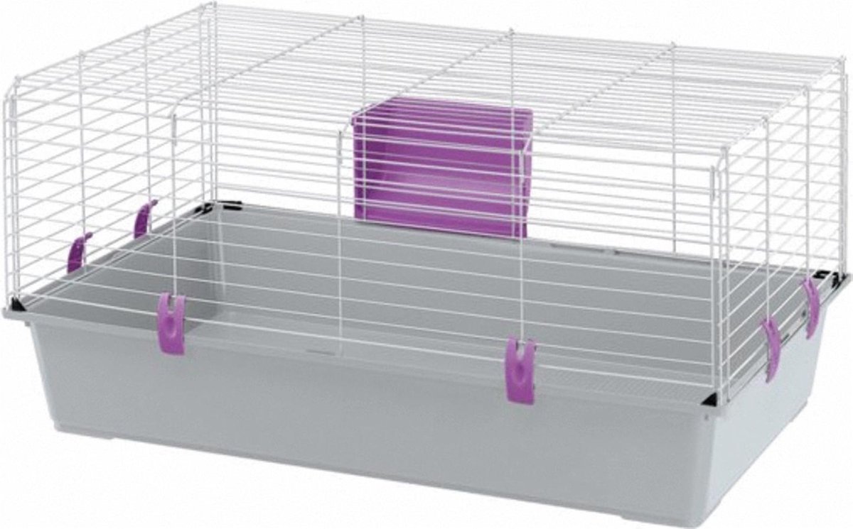 Ferplast Konijnenkooi Rabbit 100 - Dierenverblijf - 95x57x46 cm Assorti