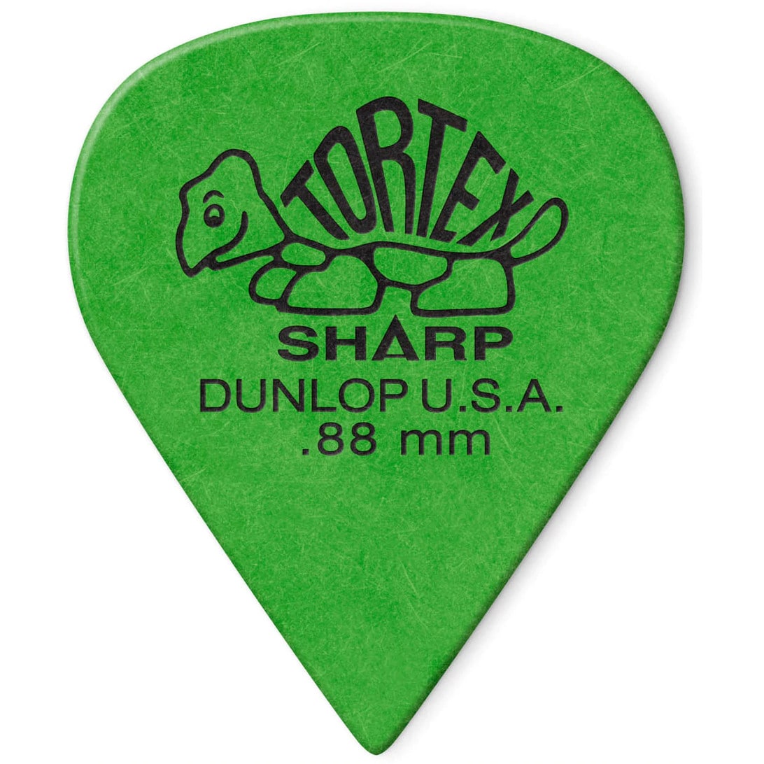 Dunlop 412P088 Tortex Sharp Pick 0.88 mm plectrumset (12 stuks)