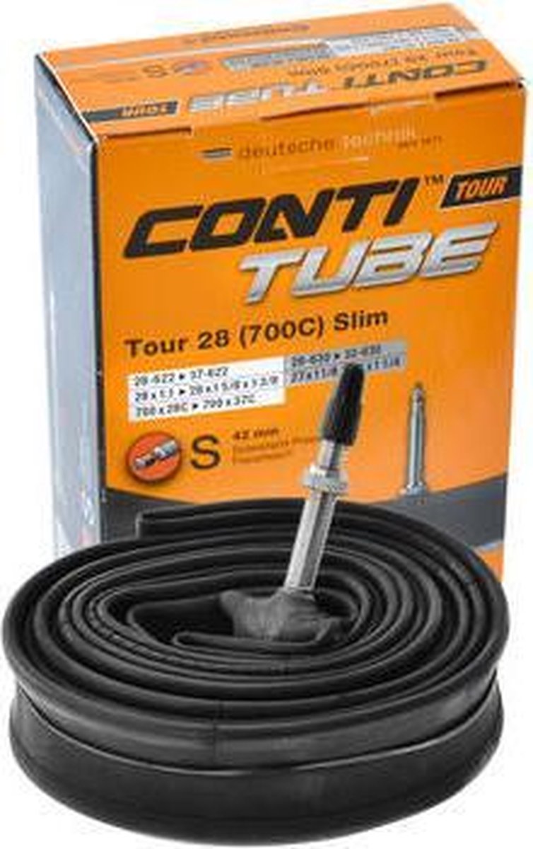 Continental Binnenband Tour Slim 27/28 Inch (28/37-622 28/32-630) Fv 42 Mm - Zwart
