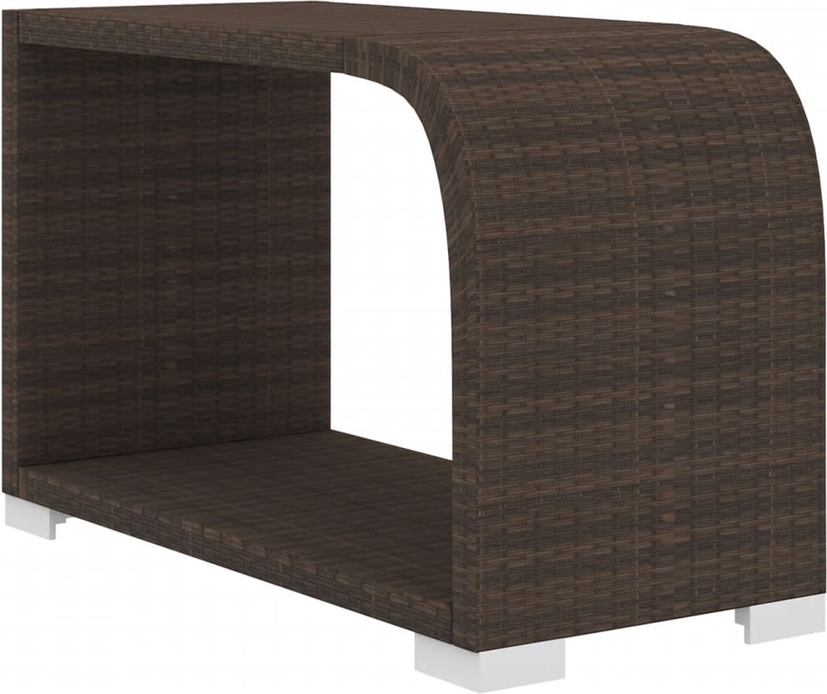 Vidaxl 10-delige Loungeset Met Kussens Poly Rattan - Bruin