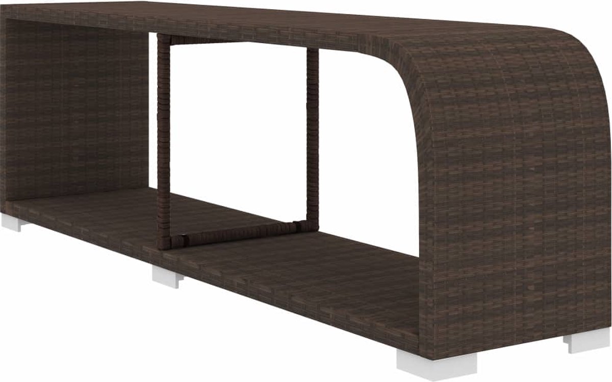 Vidaxl 10-delige Loungeset Met Kussens Poly Rattan - Bruin