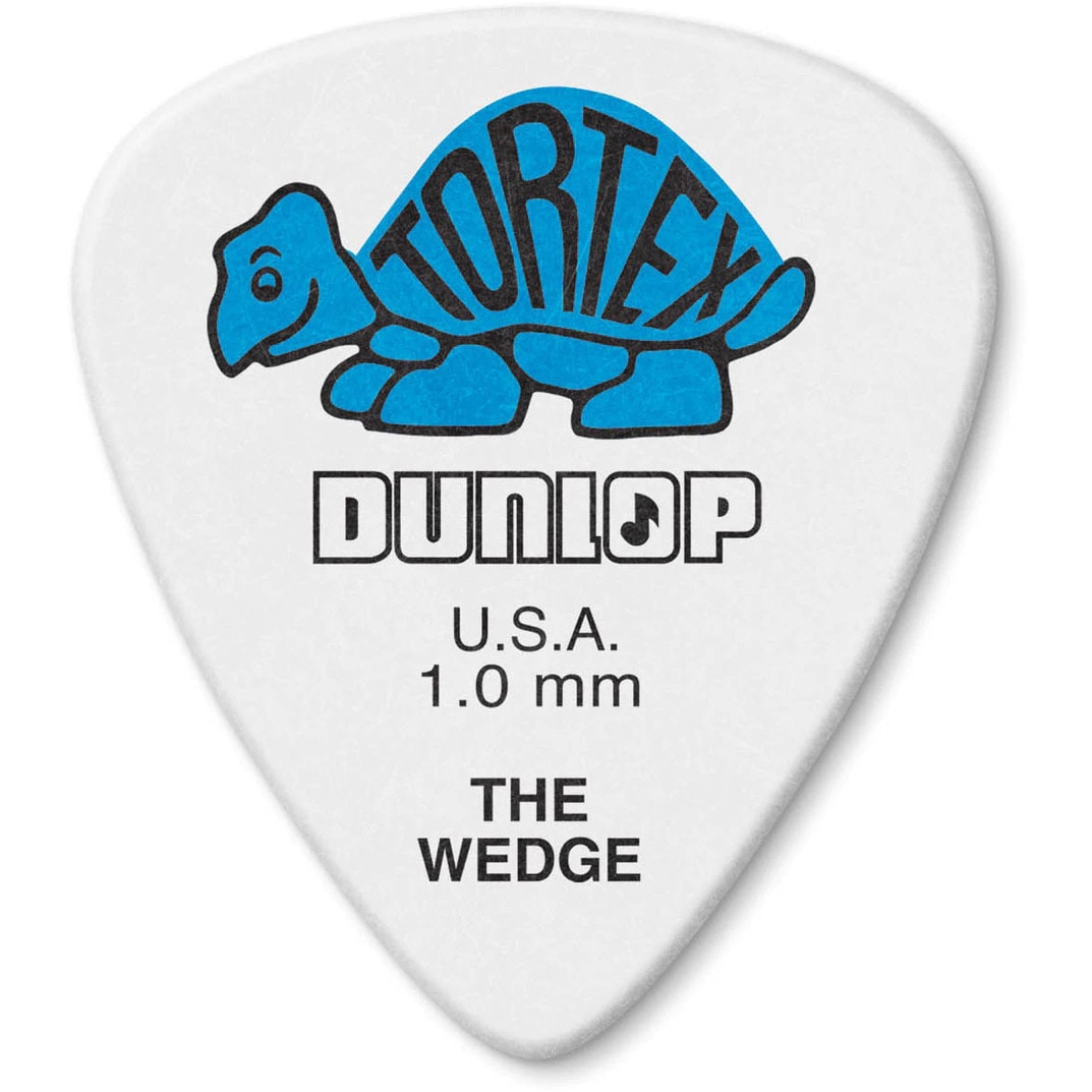 Dunlop 424P100 Tortex Wedge Pick 1.0 mm plectrumset (12 stuks)