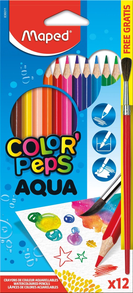 Maped Aquarelpotlood Color'peps Aqua 12 Potloden