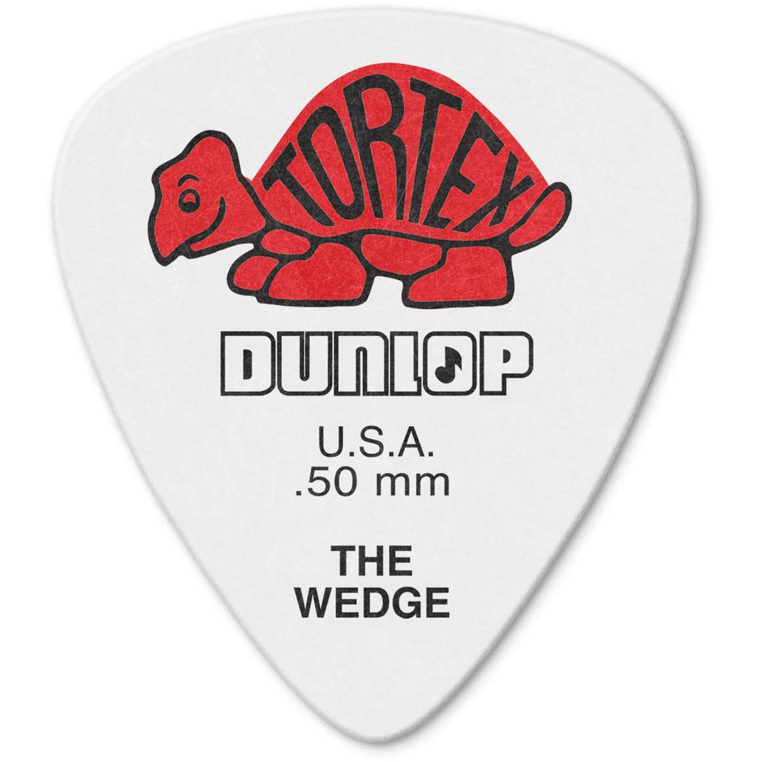 Dunlop 424P050 Tortex Wedge Pick 0.50 mm plectrumset (12 stuks)