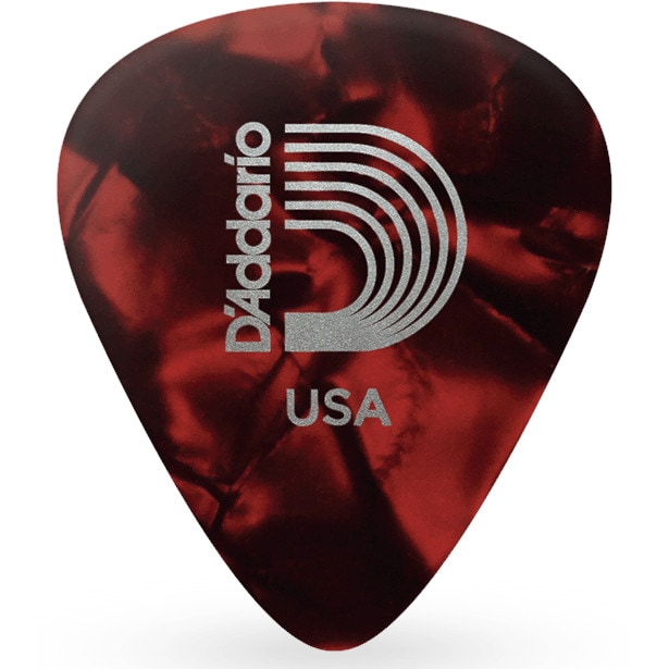 D'Addario 1CRP4-10 red pearl celluloid plectra 10 pack medium