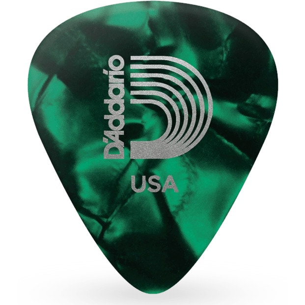 D'Addario 1CGP4-10 groene pearl celluloid plectra 10 pack medium