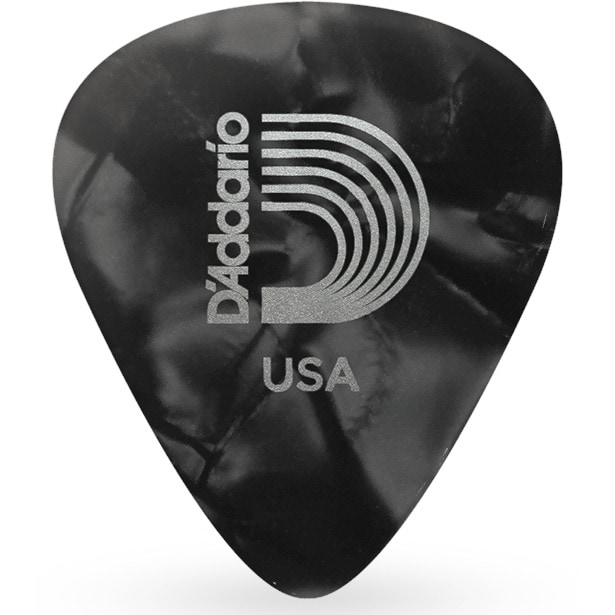 D'Addario 1CBKP4-10 zwarte pearl celluloid plectra 10 pack medium