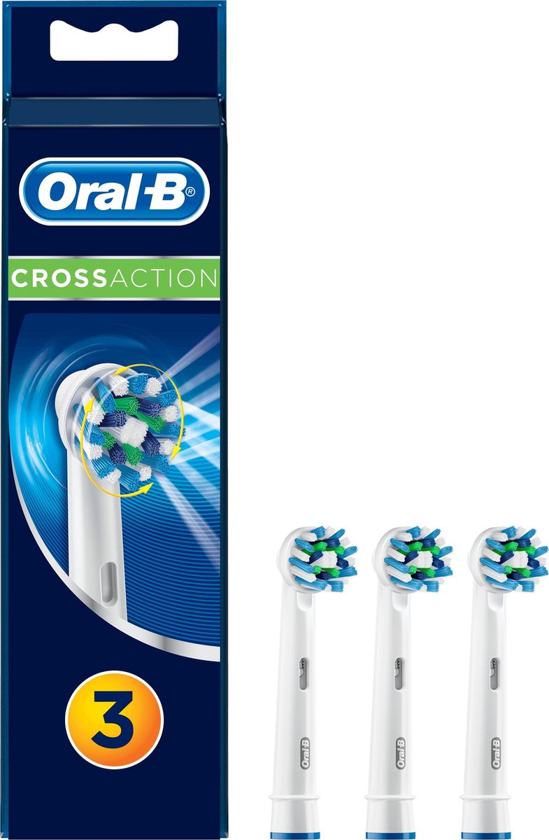 Oral B Opzetborstels - Cross Action 3 Stuks - Blauw