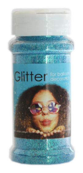 Globos glitter 100 gram kunststof licht - Blauw