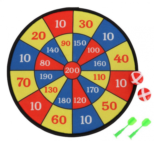 Gerimport dartbord junior 37 x 43 cm rood/blauw/geel 5 delig