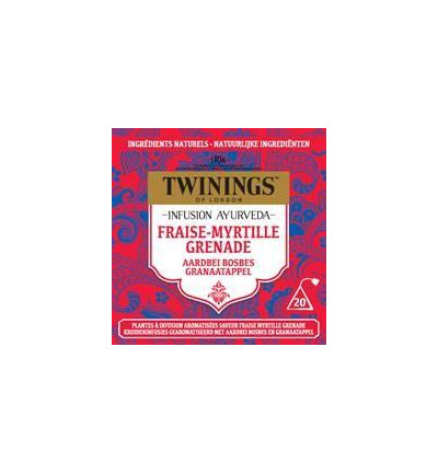 Twinings Ayurveda aardbei bosbes granaatappel 20 zakjes