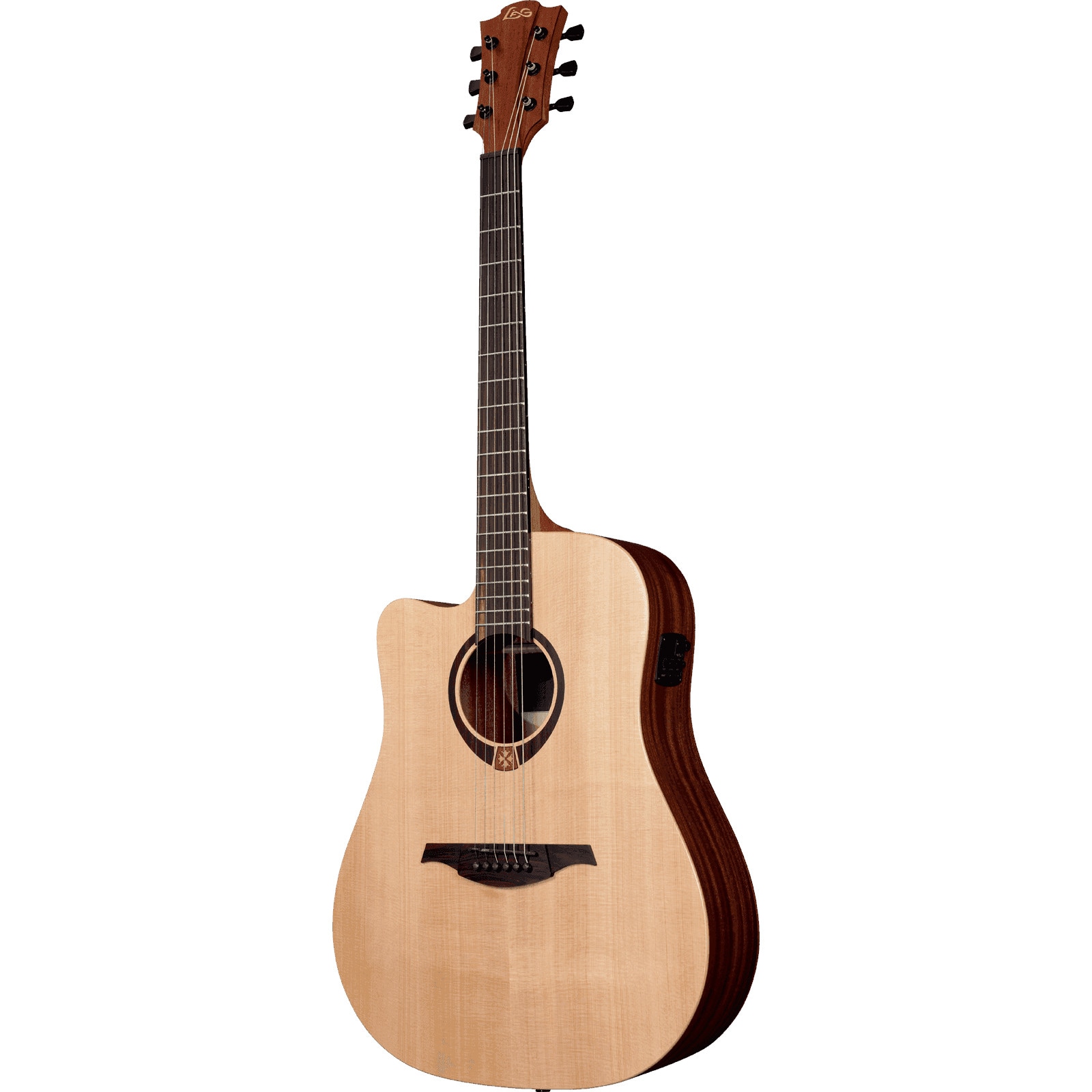 LAG Guitars Tramontane 70 TL70DCE Natural linkshandige elektrisch-akoestische westerngitaar